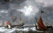 Bonaventura Peeters Sea storm with sailing ships Germany oil painting artist